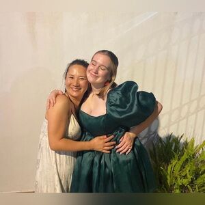 Selkie Emerald Green Christmas Mini Puff Dress